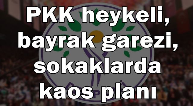 PKK heykeli, bayrak garezi, sokaklarda kaos planı... DEM’den kayyuma davetiye skandallar