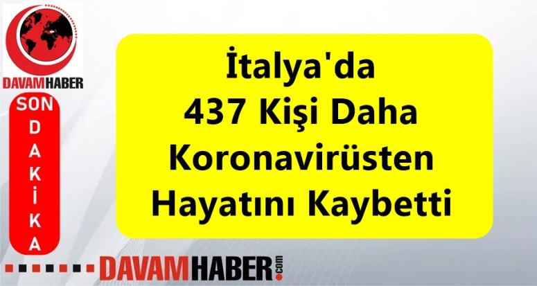 İtalya'da Son 24 Saatte 437 Kişi Daha Hayatını Kaybetti