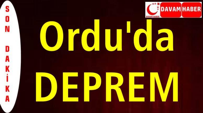 Ordu'da 4.2 Büyüklüğünde Deprem oldu