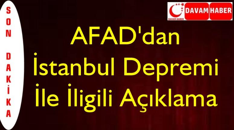 AFAD'dan Son Dakika Açıklaması