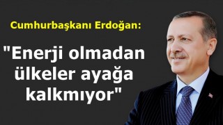 Cumhurbaşkanı Erdoğan: "Enerji olmadan ülkeler ayağa kalkmıyor"