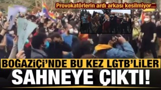 Boğaziçi Üniversitesi'nde LGBT bayraklı protesto!