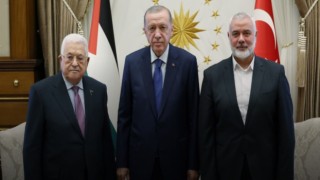 Cumhurbaşkanı Erdoğan, Filistin Devlet Başkanı Abbas ve Hamas lideri Heniyye ile görüştü