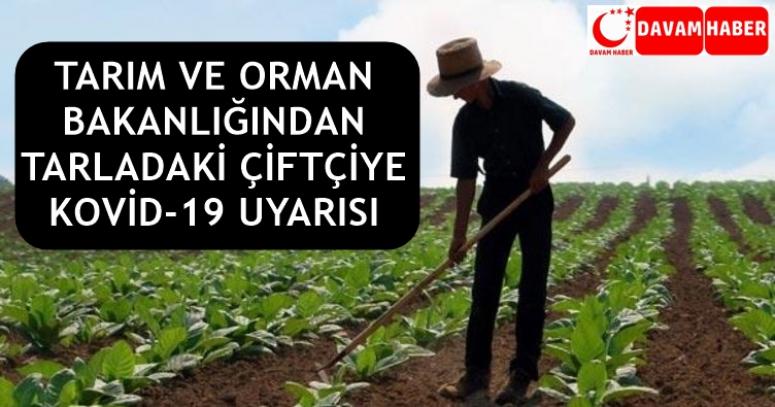 TARIM VE ORMAN BAKANLIĞINDAN TARLADAKİ ÇİFTÇİYE KOVİD-19 UYARISI